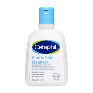 cetaphil gentle skin hydrating face wash 118ml, paraben free, sulphate free gentle skin hydrating cleanser with niacinamide, vitamin b5 for dry to normal, sensitive skin